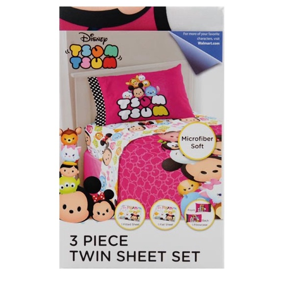 NEW Tsum Tsum 3 Piece Twin Sheet Set - Picture 2 of 3